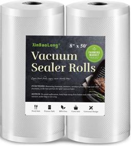 img 4 attached to 🔒 [High Performance] Food Vacuum Sealer Bags, 8inx50 Rolls 2 Pack, XinBaoLong Commercial Grade Food Saver Bags Rolls, Extra Durable, BPA Free, Ideal for Vacuum Storage. Total 100 Feet!!!