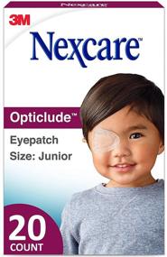 img 4 attached to 👁️ Nexcare Opticlude Junior Eyepatches – Contoured Fit, Hypoallergenic Adhesive, Lazy Eye Treatment for Boys and Girls – Pack of 20
