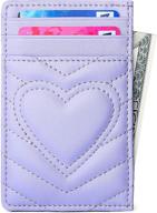 🔒 rfid blocking quilted leather card holder wallet for enhanced security and style logo