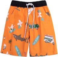 🏄 techcity trunks: functional drawstring boys' clothing for surfing and running in swimwear logo