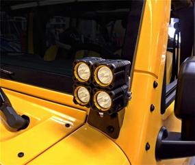 img 1 attached to 🔦 Улучшенная SEO: кронштейны для крепления дополнительных фар KC HiLiTES 7316 на стеклодержателях для джипа Jeep Wrangler JK (2007-2014) - комплект из 2 штук