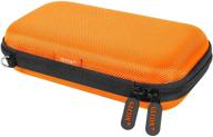 external hard drive case - glcon shockproof eva carrying case for wd my passport element seagate expansion backup toshiba - portable hard small travel electronic power bank storage pouch (orange) logo