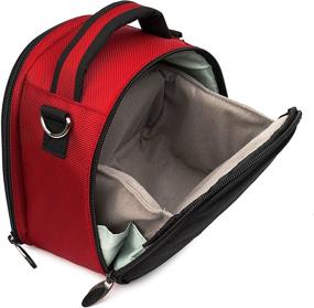 img 2 attached to Fire Red VanGoddy Laurel Carrying 🔥 Case Bag for Panasonic LUMIX Series Cameras