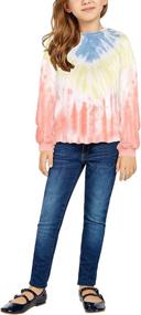 img 2 attached to 👚 Luvamia Girls Tie Dye Sweatshirts: Stylish Hoodie for Casual Crewneck Long Sleeve Look