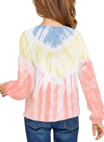 img 3 attached to 👚 Luvamia Girls Tie Dye Sweatshirts: Stylish Hoodie for Casual Crewneck Long Sleeve Look