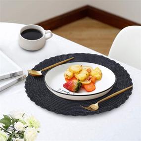 img 2 attached to 🍽️ Homaxy Round Braided Placemats Dining: Stylish and Practical Table Accessories