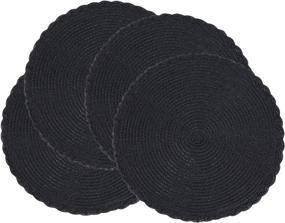 img 4 attached to 🍽️ Homaxy Round Braided Placemats Dining: Stylish and Practical Table Accessories