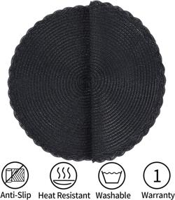 img 1 attached to 🍽️ Homaxy Round Braided Placemats Dining: Stylish and Practical Table Accessories