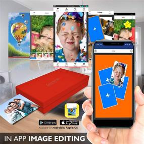 img 3 attached to SereneLife PICKIT21RD Red: Portable Instant Mobile Photo Printer - Wireless Color Picture Printing for Apple iPhone, iPad, Android Smartphone Camera - Mini Compact Pocket Size - Perfect for Easy Travel