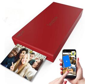 img 4 attached to SereneLife PICKIT21RD Red: Portable Instant Mobile Photo Printer - Wireless Color Picture Printing for Apple iPhone, iPad, Android Smartphone Camera - Mini Compact Pocket Size - Perfect for Easy Travel