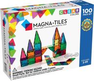 🧩 magna tiles 100 piece clear colors: award-winning building toy for kids logo