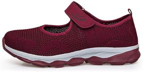 img 4 attached to 👟 FitVille Women's Slip-On Shoes | Lightweight & Breathable | Synthetic Fabric | Soft Memory Foam Sole | Ideal for Indoor & Outdoor Walking