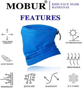 img 1 attached to 🧣 Multifunctional MOBUR Neck Gaiter Bandana: Adjustable Tie Straps for Dust Protection, Face Mask, Scarf & Headband