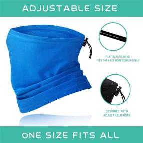 img 2 attached to 🧣 Multifunctional MOBUR Neck Gaiter Bandana: Adjustable Tie Straps for Dust Protection, Face Mask, Scarf & Headband