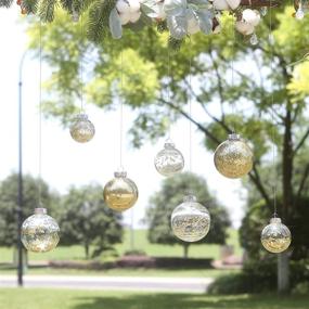 img 2 attached to 🎄 30 Counts of Sea Team 60mm/2.36" Shatterproof Clear Plastic Christmas Ball Ornaments in Gold - Transparent, See-Through Crystal Baubles with Delicate Decorations for Xmas Tree