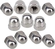 🔩 rdexp 304 stainless steel acorn dome cap head hex nuts - pack of 10 (m6) - durable & reliable fasteners for various applications логотип