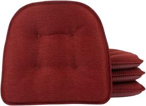 img 4 attached to Flame Omega Gripper Tufted Furniture Safe Non-Slip Dining Chair Cushion - Klear Vu 414307-289P (4 Pack)