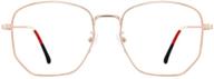 tijn women's trendy metal eyeglasses - blue light blocking glasses with irregular frame to combat eye fatigue logo