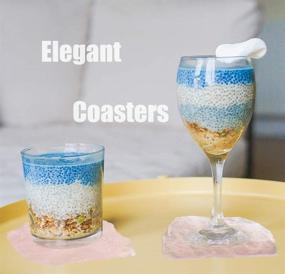 img 2 attached to 🌟 AMOYSTONE Irregular Quartz Coasters for Drinks: Elegant & Functional