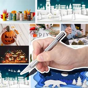 img 1 attached to 🔪 ENTAI Precision Craft Hobby Knife Kit: 16-Piece Set with Wooden Box & 10 Blades - Perfect for Pumpkin Carving, Craft, Model Building, DIY Art Work Cutting