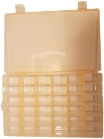 img 1 attached to 📦 36-Grid Plastic Jewelry Box Organizer with Adjustable Dividers - Storage Container 1-Pack