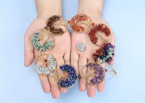 img 3 attached to 🌳 Enhance Harmony and Positive Energy: Jovivi Tree of Life Chakra Stones Healing Crystals Hanging Ornament - Perfect 7 Chakra Wall Decoration for Meditation, Feng Shui, and Home Décor