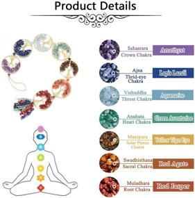 img 1 attached to 🌳 Enhance Harmony and Positive Energy: Jovivi Tree of Life Chakra Stones Healing Crystals Hanging Ornament - Perfect 7 Chakra Wall Decoration for Meditation, Feng Shui, and Home Décor