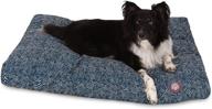 🐾 majestic pet teal native rectangle indoor outdoor pet dog bed: ultimate comfort with removable washable cover! logo