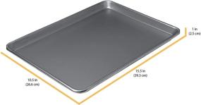 img 3 attached to 🍳 Non-Stick Cooking/Baking Sheet by Chicago Metallic - 14.75" x 9.75" Professional Size