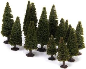 img 1 attached to Enhance Your DIY Green Scenery with Bestomz 15pcs Model Cedar Trees – Ideal for Architectural Landscapes