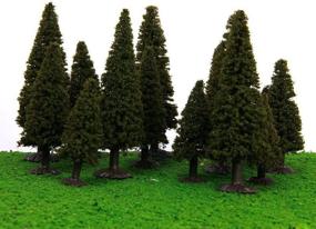 img 3 attached to Enhance Your DIY Green Scenery with Bestomz 15pcs Model Cedar Trees – Ideal for Architectural Landscapes