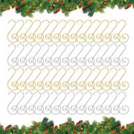 🎄 240 pcs gold & silver swirl decorative christmas ornaments hooks - strong xmas tree ornament hangers baubles ball hooks, s hooks for christmas party decorations, xmas decoration логотип