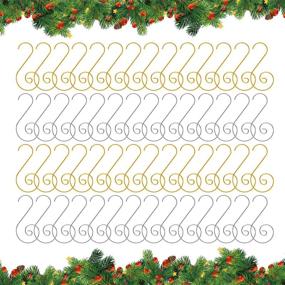 img 4 attached to 🎄 240 PCS Gold & Silver Swirl Decorative Christmas Ornaments Hooks - Strong Xmas Tree Ornament Hangers Baubles Ball Hooks, S Hooks for Christmas Party Decorations, Xmas Decoration