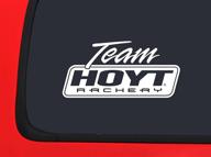 🏹 повышение силы лука team hoyt - белый наклейка на окно для охоты. логотип