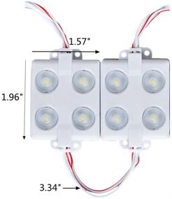 img 3 attached to 💡 Водонепроницаемые 12V внутренние светильники для фургона с 40 светодиодами, белая LED-лампа, светодиодные проекторные линзы для длиннобазовых фургонов, лодок, караванов, прицепов, потолочный светильник