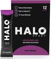 🍇 halo: organic hydration powder packets – berry flavor - 12 servings (5g each) - essential vitamins + minerals + electrolytes - vegan, kosher - immunity boosting drink logo