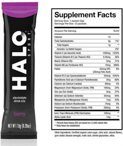 img 3 attached to 🍇 Halo: Organic Hydration Powder Packets – Berry Flavor - 12 Servings (5g Each) - Essential Vitamins + Minerals + Electrolytes - Vegan, Kosher - Immunity Boosting Drink