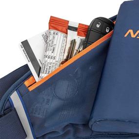 img 2 attached to 🎒 Nspire Hydration Waist Pack - 18oz Flask and Storage Area for Running, Hiking, Walking, Camping, Cycling - True Navy/Tigerlily