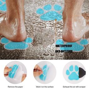 img 2 attached to Booluee Non Slip Anti Slip Footprint Appliques Bath