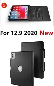 img 1 attached to 🔒 Enhanced iPad Pro Keyboard Case: 360° Rotatable, Touchpad, Backlit Bluetooth Keyboard, Pencil Holder - 5th Gen 2021 (Black)
