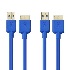 img 4 attached to 🔵 Cable Matters 3 ft Short Blue Micro USB 3.0 Cable (USB to USB Micro B Cable)