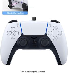 img 1 attached to 💡 Convenient DualSense Wireless Controller Charging Station for PS5: Keep Your Gaming Gear Powered with this White USB Charger Dock!