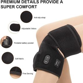 img 2 attached to Heated Knee Brace Wrap with Massage and Adjustable Vibration for Men and Women, Promotes Knee Pain Relief with Heat