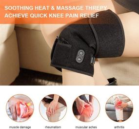 img 1 attached to Heated Knee Brace Wrap with Massage and Adjustable Vibration for Men and Women, Promotes Knee Pain Relief with Heat