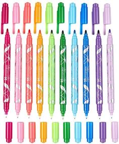 img 1 attached to Vibrant Erin Condren Dual-Tip Markers - 10 Piece Pack for Drawing, Coloring, and Art - Fine and Standard Tips - Suitable for Kids and Adults