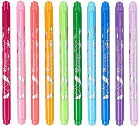 img 2 attached to Vibrant Erin Condren Dual-Tip Markers - 10 Piece Pack for Drawing, Coloring, and Art - Fine and Standard Tips - Suitable for Kids and Adults