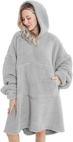 img 1 attached to 🎁 Cozy up with our Oversized Sherpa Wearable Blanket - Perfect Christmas Gift!