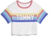 👚 tommy hilfiger адаптивные топы, футболки и блузки с подписными плечами для девочек логотип