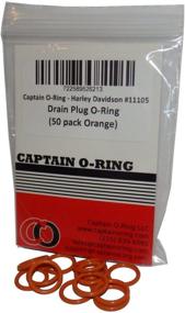 img 2 attached to 🔶 Harley Davidson Oil Drain Plug Oring Replacement - 50 Pack, #11105 (Orange Color)