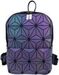orita geometric backpack holographic backpacks logo